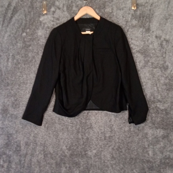 J. Crew Jackets & Blazers - J Crew Wool Long Sleeve Womens Black Blazer Office Business Old Money Size 8